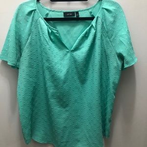 Apt 9 textured short sleeve blouse